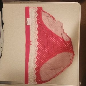 Cacique coral pink polka dot lace 18/20